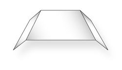 Verre Pli� 2 cot�s (PRISMATIQUE)